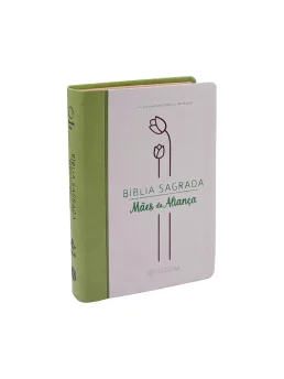 Bíblia Mães da Aliança ARA, Letra Regular, com mapa, Capa Couro Sintético Verde e Bege